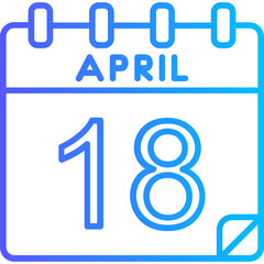 18 April Vector Icon Design