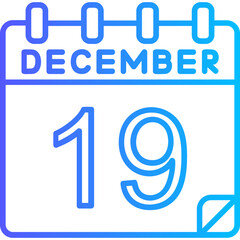 19 December Vector Icon Design