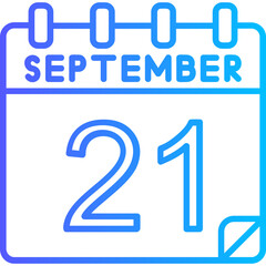 21 September Vector Icon Design