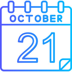 21 October Vector Icon Design