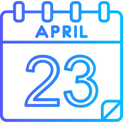 23 April Vector Icon Design