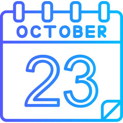 23 October Vector Icon Design