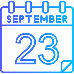 23 September Vector Icon Design