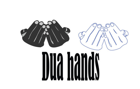 Dua hands icon illustration