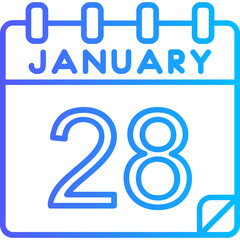 28 January Vector Icon Design