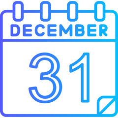 31 December Vector Icon Design