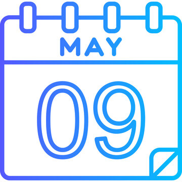 9 May Vector Icon Design