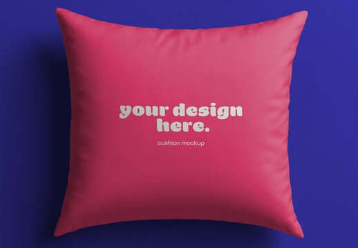 Cushion On The Plain Background Mockup