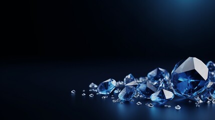 Blue diamonds on a dark background