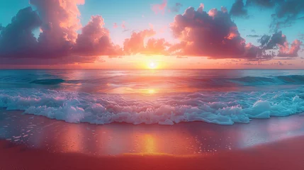 Foto op Canvas Sunrise over the Turquoise Sea © Shevchenko