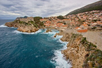 Fort Lovrijenac or St. Lawrence Fortress in Dubrovnik town, Croatia