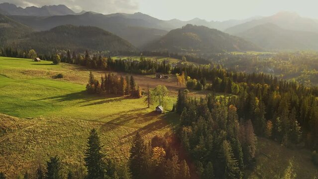 Aerial view of the Tatra mountains