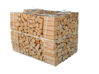 Firewood package half height view