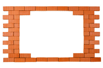 Frame made of flat model bricks