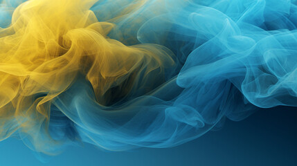 Obraz premium blue and yellow smoke background