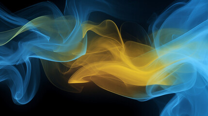 Fototapeta premium blue and yellow smoke background