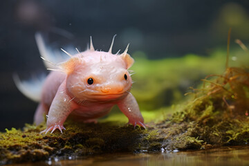 Axlotl, underwater axlotl, underwater animal axlotl