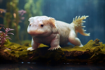 Axlotl, underwater axlotl, underwater animal axlotl