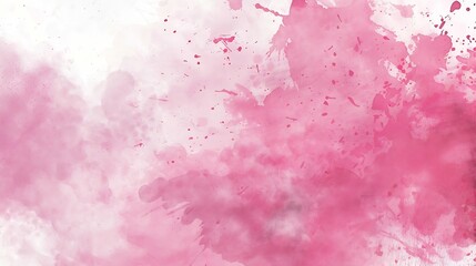 Generative AI : abstract pink watercolor splashing background.color shades by hand drawing