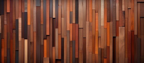 An up-close view of a wooden wall showcasing a variety of different colors and shades