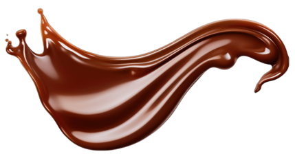 create a High Quality melted chocolate drip in white background