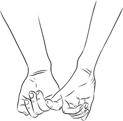 Closeup of two hands holding each other. Concept romance supports love - 767419149