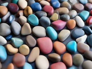 Fototapeta na wymiar Colorful stones background, colored beach stones background, small stones wallpaper, colorful pebble background with high quality photo