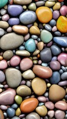 Colorful stones background, colored beach stones background, small stones wallpaper, colorful pebble background with high quality photo
