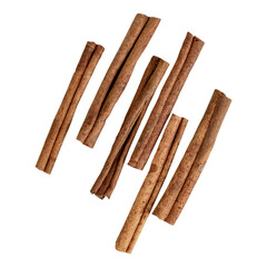 cinnamon sticks isolated on white