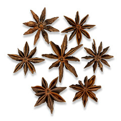 Fototapeta premium star anise on white background