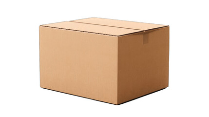 Create A High quality 1 brown Cardboard box on white background