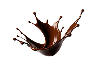 chocolate splash isolated