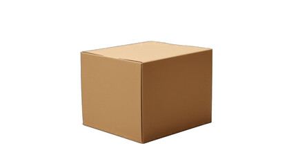Create A High quality 1 brown Cardboard box on white background