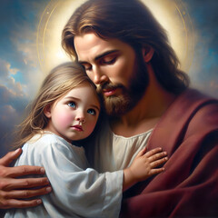Obraz premium Jesus with child