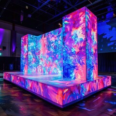 Immersive Projection Mapping: Utilize projection mapping technology to transform the podium platform into a dynamic canvas for immersive visual experiences. Project animated graphics, videos.