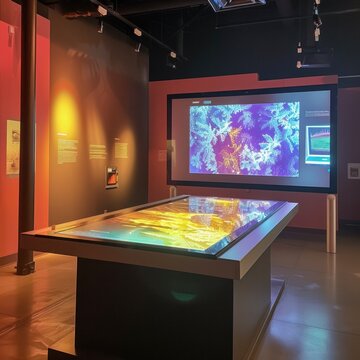 Interactive Elements: Integrate interactive elements into the podium platform, such as touchscreens, motion sensors, or LED displays. Generative AI