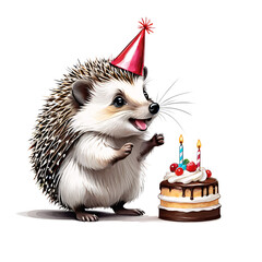 Hedgehog and cake