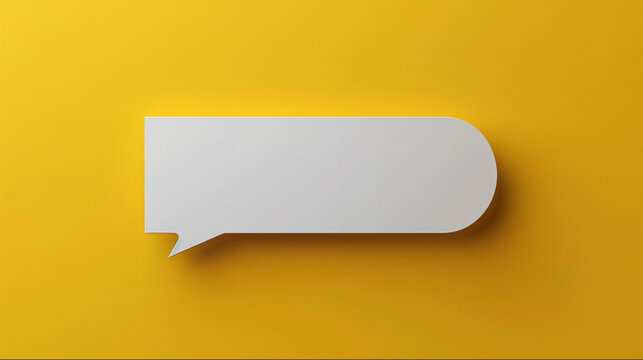 Minimalist long white speech bubble graphic resource for messages, quotes, and thoughts.