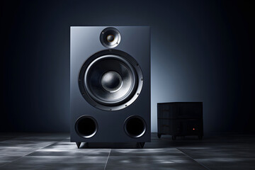 modern audio speaker for listening to music. wideband sound system