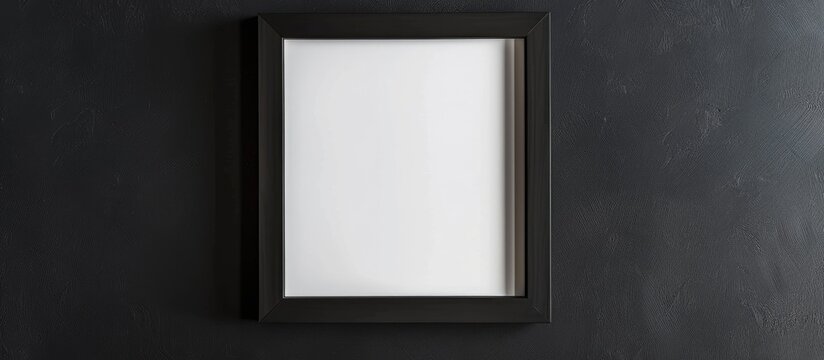 Photo frame in a black square design, Mock up.