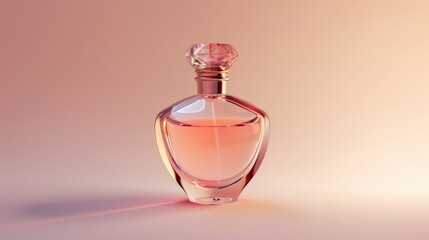 3d render illustration of elegant perfume bottle