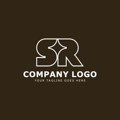 S R logo letter design on luxury background