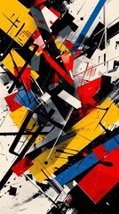 Abstract suprematism wallpaper background illustration