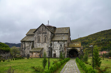 Fototapeta na wymiar Astvatsatsin (Holy Mother of God) church of the Akhtala Monastery Fortress, one of the unique monuments of Christian history in the Caucasus, Armenia 