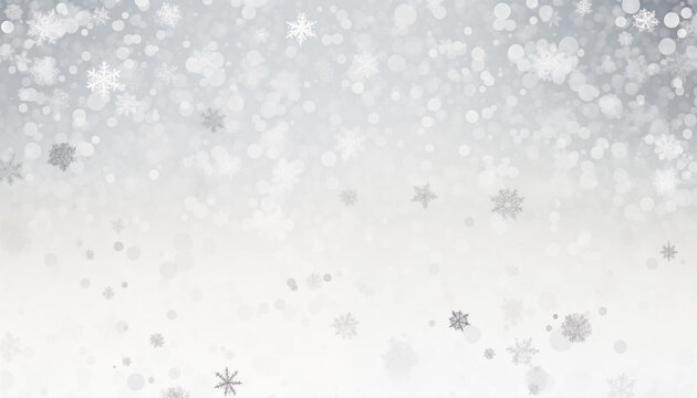 White snowflakes background.