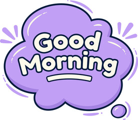 Good morning Comic Speech Bubble Vector Illustration