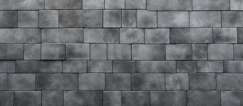 Fototapeta Capture focusing on a wall composed of grey bricks in high detail