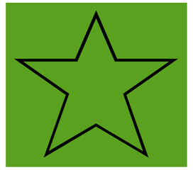 Obraz premium vector illustration drawn outline with black color fill of the star shape