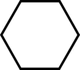 vector illustration hexagon geometric shape - obrazy, fototapety, plakaty