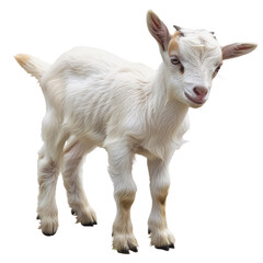 A white goat isolated on transparent or white background, png.png